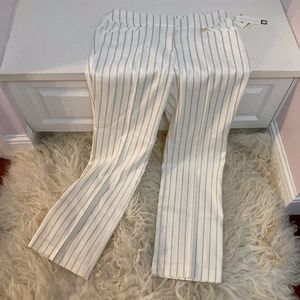 Anne Klein Straight Stripe Flat Front Dress Pants